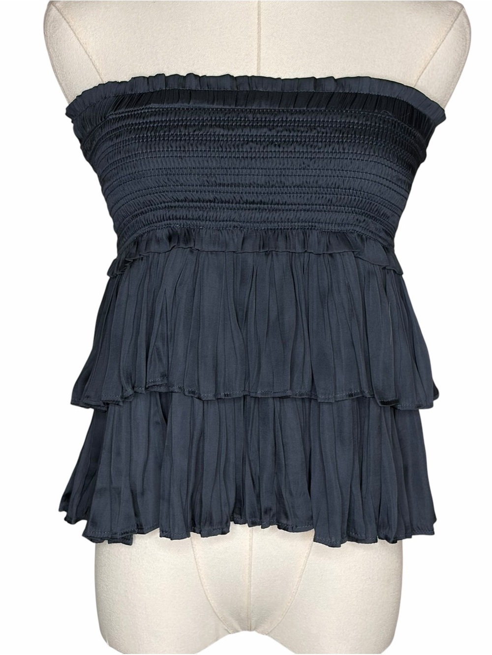 reset Gray Tiered Strapless Tube Top size S